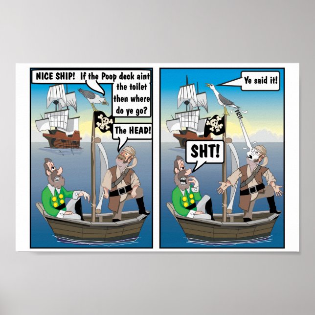 MAYFLOWERS PIRATER "PÅ HUVUDET" POSTER (Framsidan)