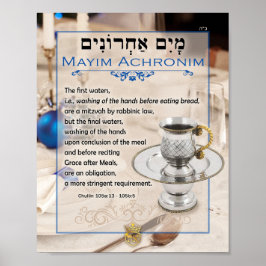 Mayim Achronim Last Vatten Talmud Quote Art Poster