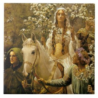 Mayingen av drottningen Guinevere av den John Kakelplatta