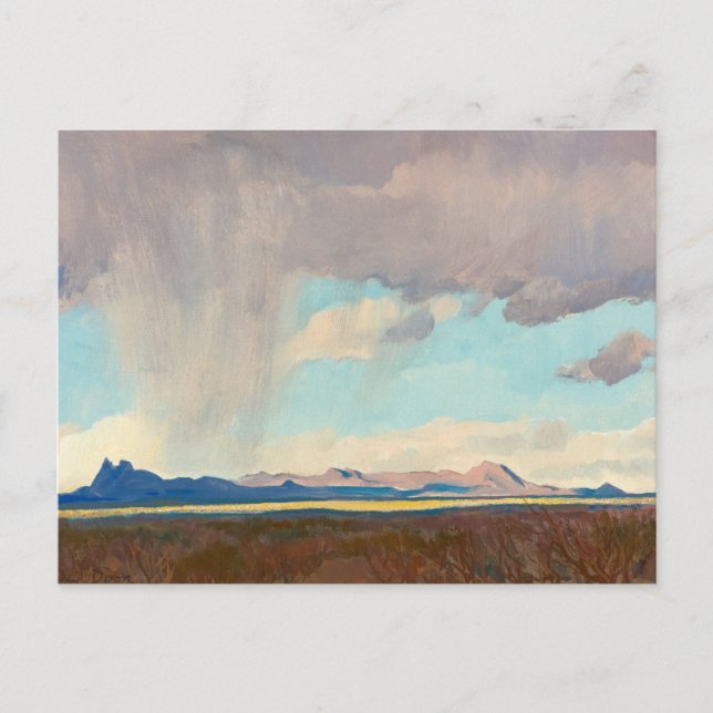 Maynard Dixons regn i Bukt Vykort (Framsida)