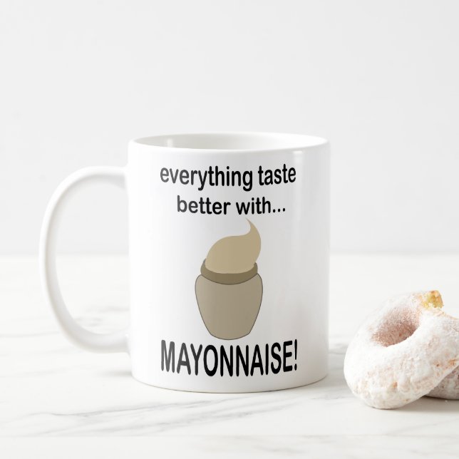 Mayonnaise sås mat rolig Mayonnaise Kaffemugg (Med munk)
