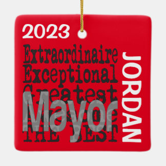 Mayor Extraordinaire ANPASSNINGSBAR Julgransprydnad Keramik