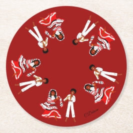 Mayotte, Comores, Océan Indien Underlägg Papper Rund