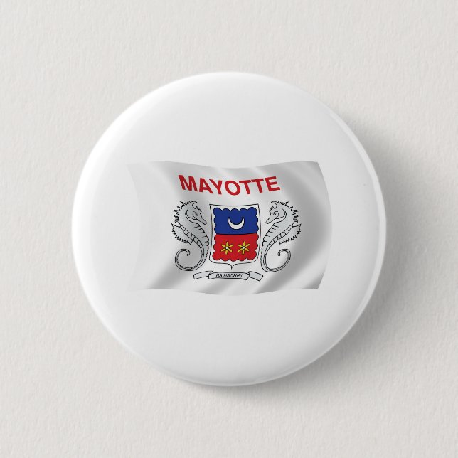 Mayotte Flagga Button Knapp (Framsida)