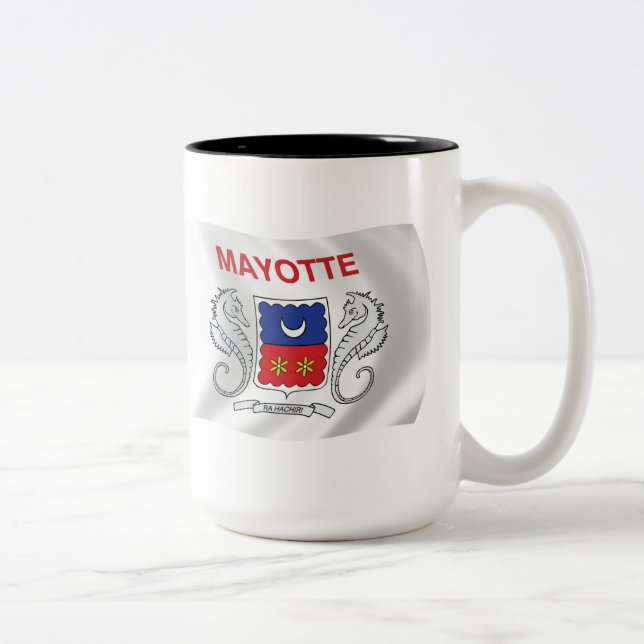 Mayotte Flagga Mugg (Höger)