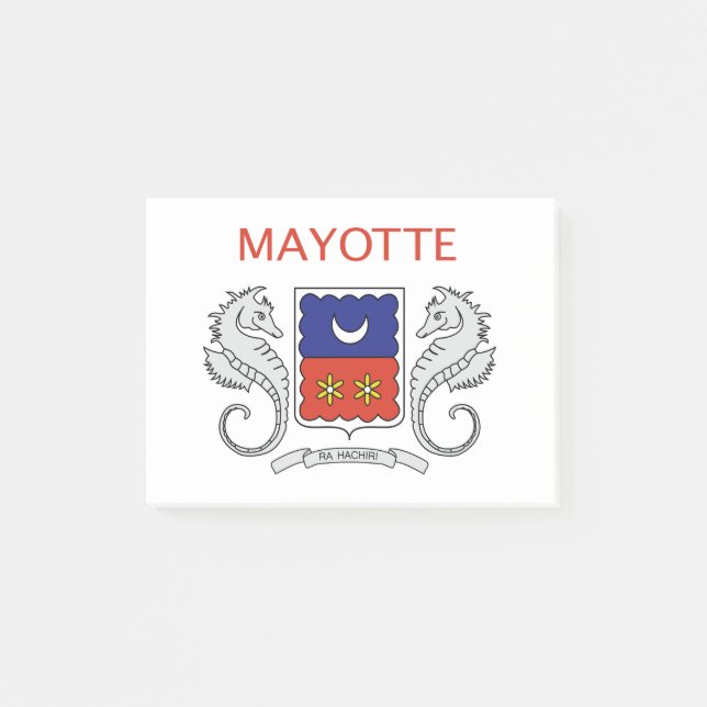 Mayotte Flagga Post-it Block (Framsida)