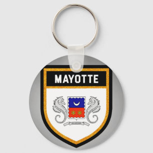 Mayotte Flagga unikt, modernt coola struktur Nyckelring