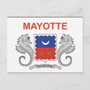 Mayotte Flagga Vykort