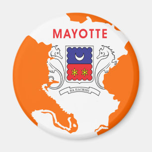 Mayotte flaggakarta magnet