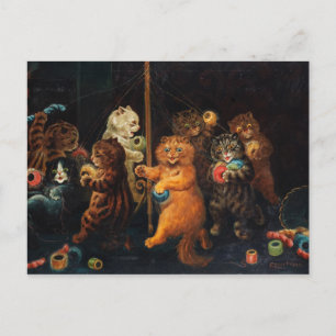 Maypole av Louis Wain Vykort