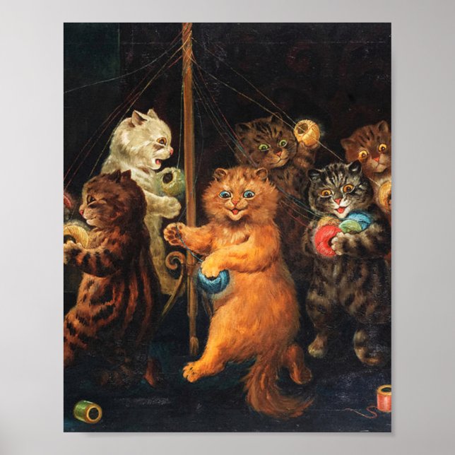 Maypole by Louis Wain Poster (Framsidan)