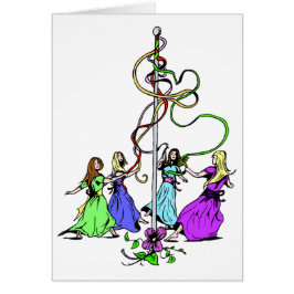 Maypole Dancers Card Hälsningskort
