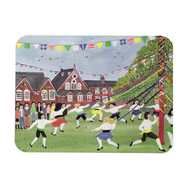 Maypole Dancing 1991 Magnet (Horisontell)