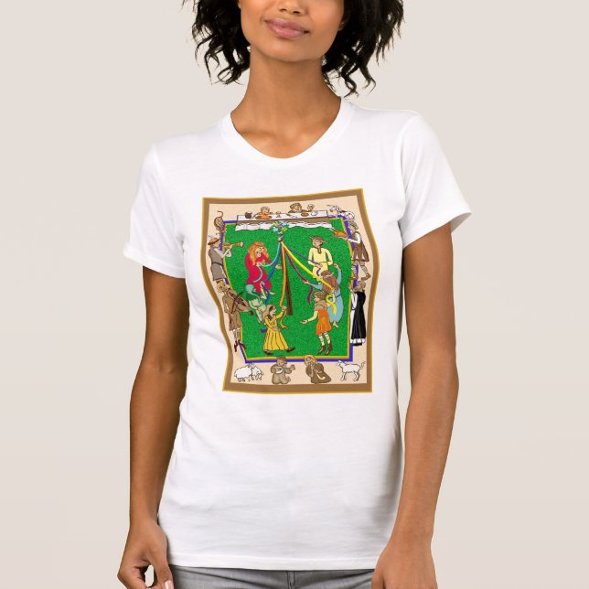 Maypole dans, Medieval Fair Tee Shirt (Framsida)