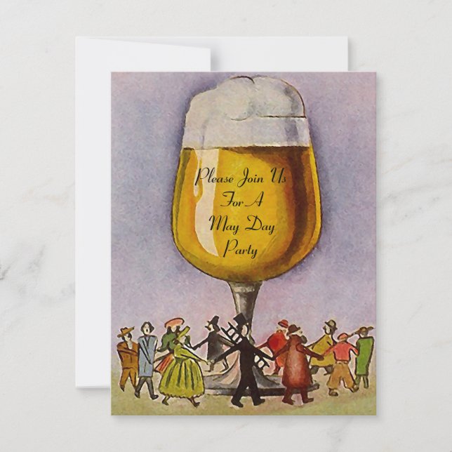 MAYPOLE PARTY INBJUDAN ~ EZ TO CUSTOMIZE (Framsida)