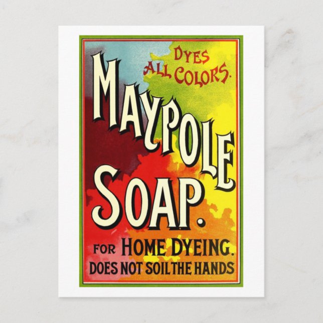 "Maypole Soap Advertisation" vykort (Framsida)