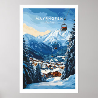 Mayrhofen skidtryck 1 poster
