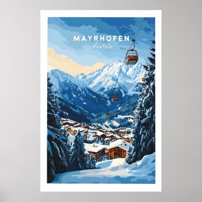 Mayrhofen skidtryck 1 poster (Framsidan)
