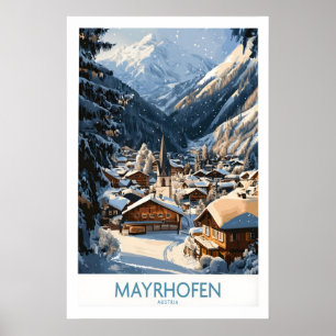 Mayrhofen skidvägg konstaffisch 1 poster