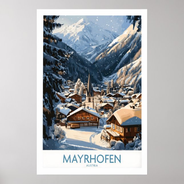 Mayrhofen skidvägg konstaffisch 1 poster (Framsidan)