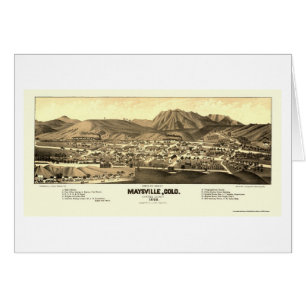 Maysville panorama- karta för CO - 1882 Hälsningskort