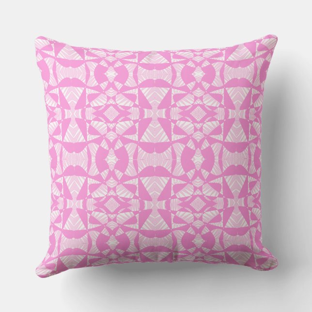 Maz Abstrakt Zebra Mosaic - Rosa White Kudde (Baksida)