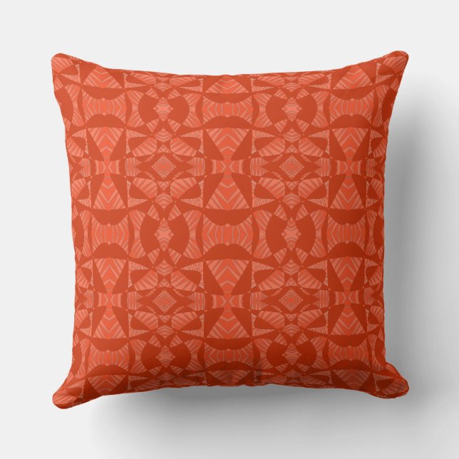 Maz Abstrakt Zebra Mosaic - Terracotta Kudde (Baksida)