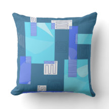 Maz Egyptian Collage - Teal Blue Turcos White