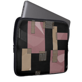 Maz egyptisk collage pastell dammig rosa brun svar laptop fodral
