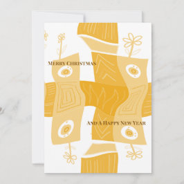 MAZ Noughts & Wavy Squares Check Ab 7a Christmas Julkort