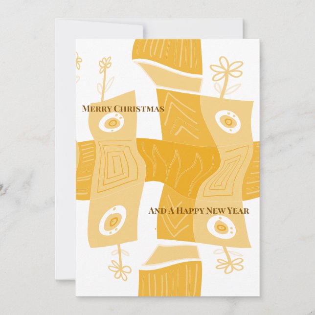 MAZ Noughts & Wavy Squares Check Ab 7a Christmas Julkort (Framsida)