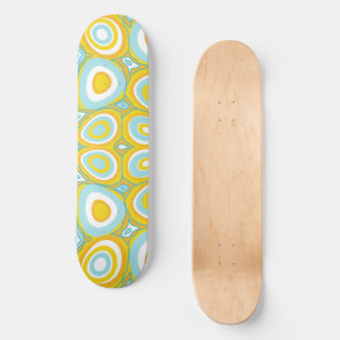 Maz Psychedelic Eggs - Anka Egg Blue White Orange Mini Skateboard Bräda 18,5 Cm