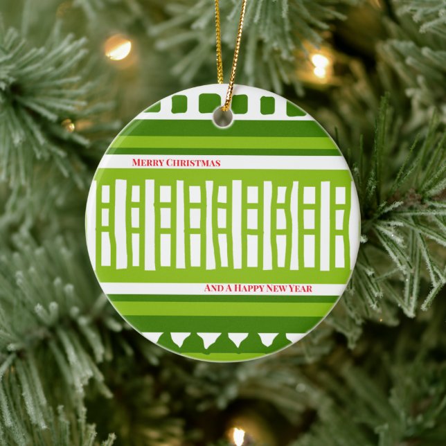 MAZ Striped Ribbed Knitting Pattern 079 Christmas  Julgransprydnad Keramik (Träd)