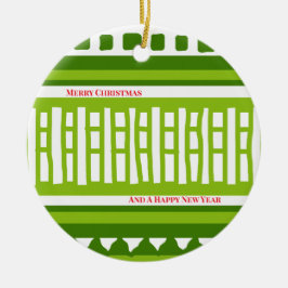 MAZ Striped Ribbed Knitting Pattern 079 Christmas  Julgransprydnad Keramik