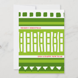 MAZ Striped Ribbed Knitting Pattern 079 Christmas Julkort