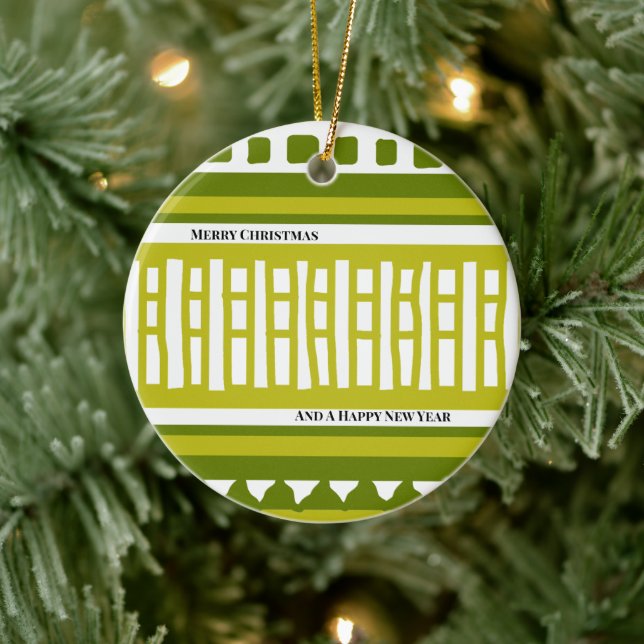 MAZ Striped Ribbed Knitting Pattern 081 Christmas  Julgransprydnad Keramik (Träd)