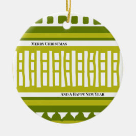 MAZ Striped Ribbed Knitting Pattern 081 Christmas  Julgransprydnad Keramik