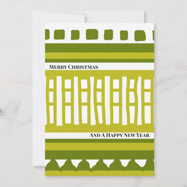 MAZ Striped Ribbed Knitting Pattern 081 Christmas  Julkort (Framsida)