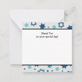 Mazal Tov på din Speciella dag - Flata antecknings Anteckningskort