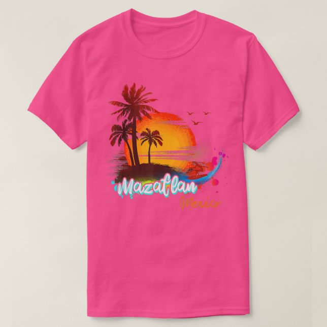 Mazatlan Mexico Beach Summer Vacation Handflatan T T Shirt (Design framsida)