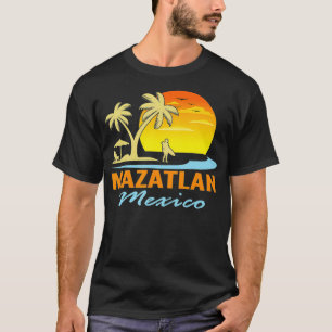 Mazatlan Mexico Beach Sunset Handflatan Träd Ocea T Shirt