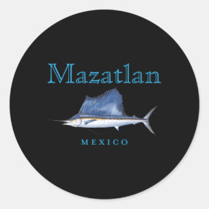 Mazatlan Mexico Sailfish Runt Klistermärke