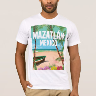 Mazatlán Mexico-Vintage-reseaffisch T-shirt