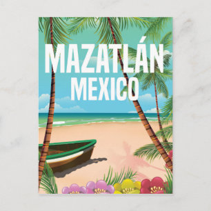 Mazatlán Mexico-Vintage-reseaffisch Vykort