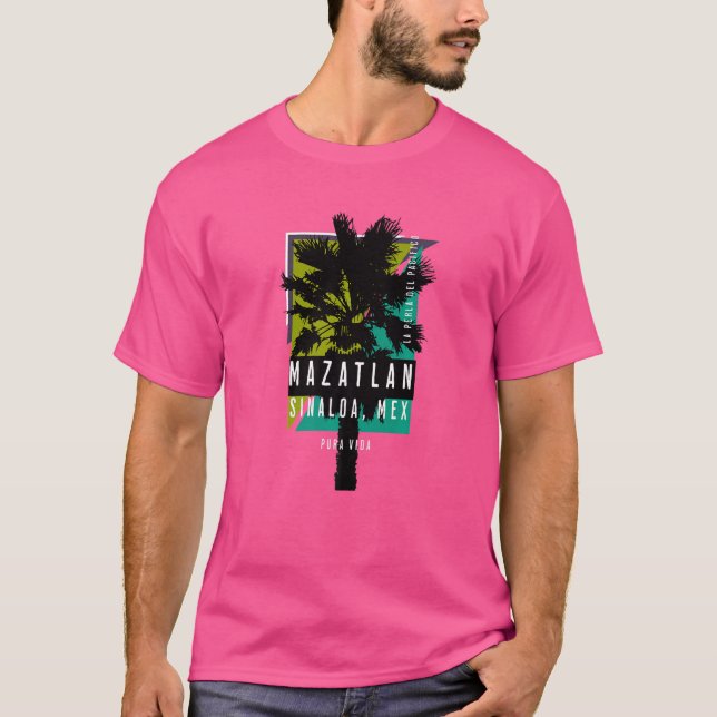 Mazatlan Sinaloa Perla Del Pacifico Pura Vida T Shirt (Framsida)