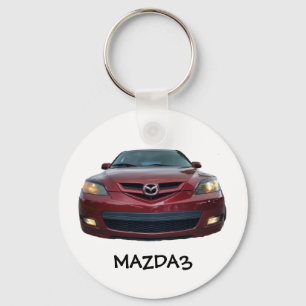 Mazda3 Button Keychain Mazda 3 front endast Nyckelring