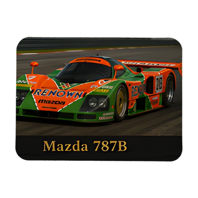 Mazda 787B Klassisk Le Mans Racingbil Vintage Magnet (Horisontell)