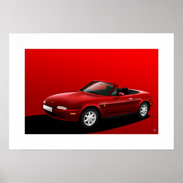 Mazda MX-5, Miata, Eunos Roadster Poster (Framsidan)
