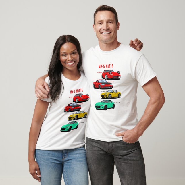 Mazda MX-5 Miata-familjen T Shirt (Unisex)