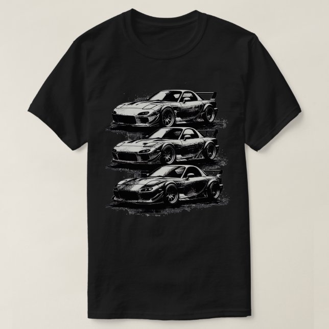 Mazda RX7 7 T Shirt (Design framsida)